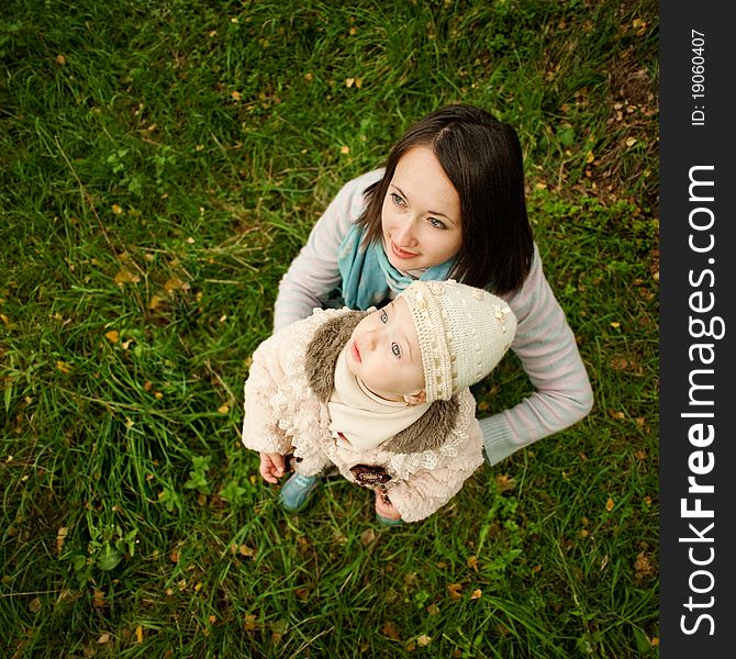 Mother and daughter on a walk