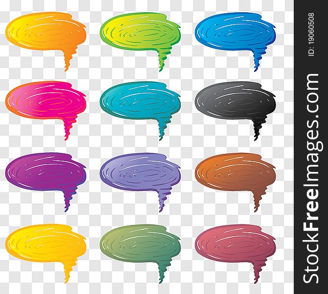 Vector bubbles for speech. Image for design.