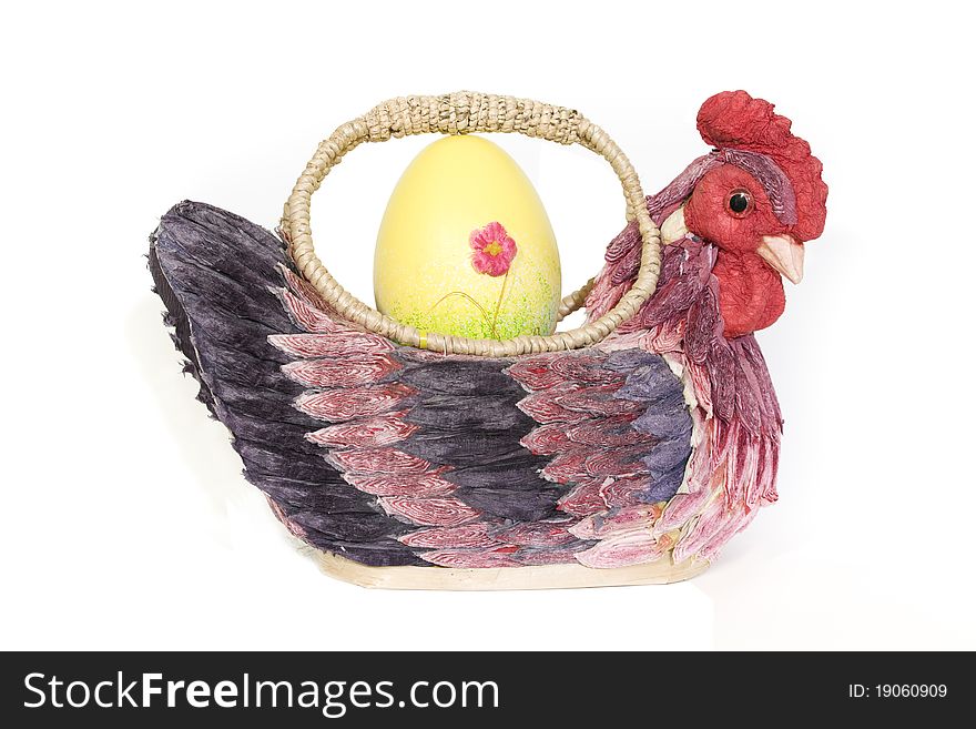 Decorate with egg and chicken-bag. Decorate with egg and chicken-bag