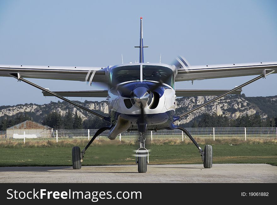 Aircraft ready to take off