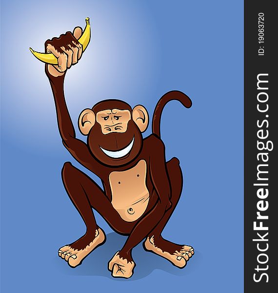 Monkey Holding A Banana