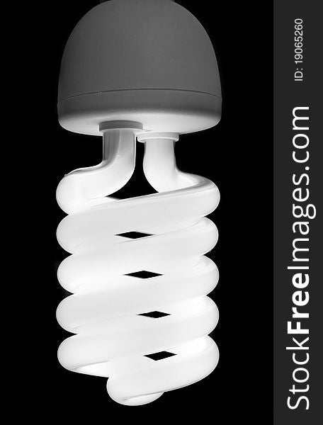 Powered On Compact Florescent Bulb