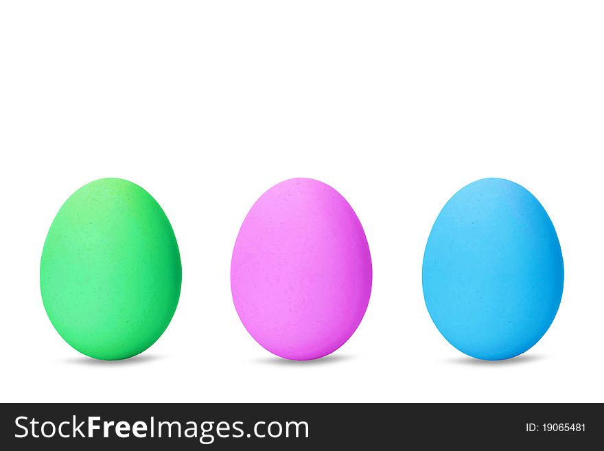 Easter eggs with clipping path