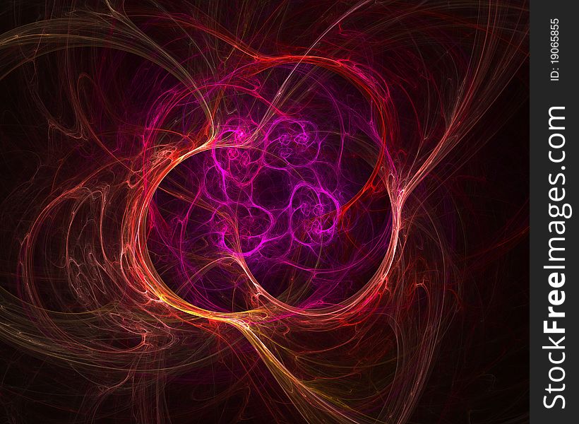 Abstract fractal background with light waves. Abstract fractal background with light waves.