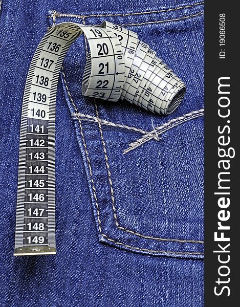 Tape Measure On Jeans Pocket