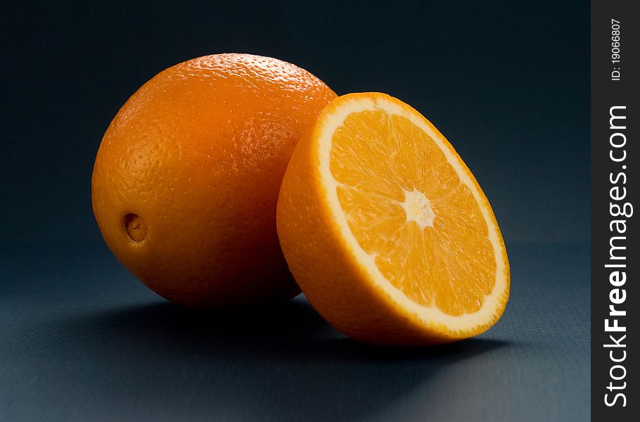 Fresh Delicious Orange - a full one and a half one