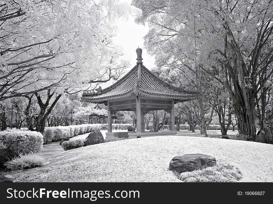 The Chinese Pavilion at Chinese Garden in Singapore