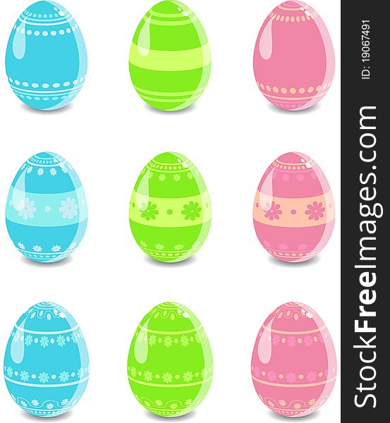 The vector illustration contains the image of Easter eggs