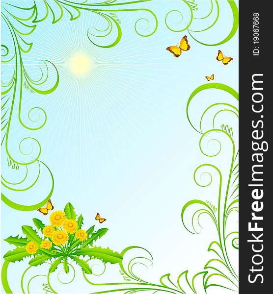 The vector illustration contains the image of Easter frame