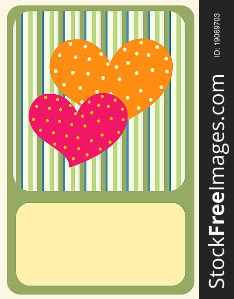 Vector Illustration of retro design greeting card with copy space for your text