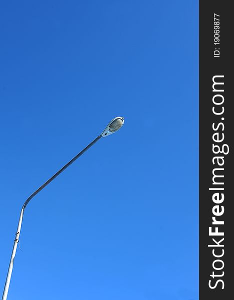 Lamp and beautiful blue sky