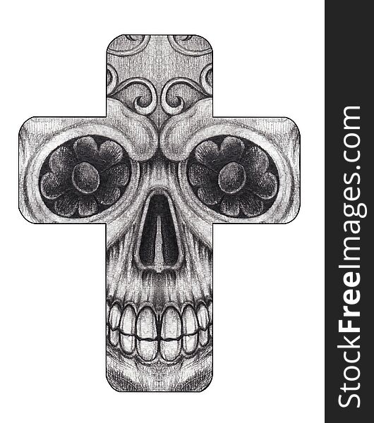Skull Cross Tattoo.