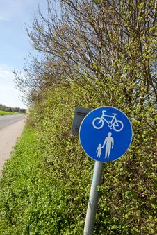 Pedestrian And Cycle Lane Royalty Free Stock Photo Pedestrian And Cycle Lane Royalty Free Stock Photo
