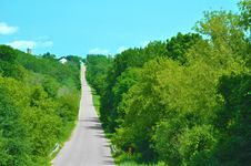 Straight Country Road Through The Trees Stock Photo Straight Country Road Through The Trees Stock Photo