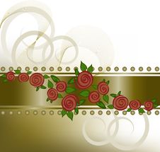 Roses On The Horizontal Strip Stock Image Roses On The Horizontal Strip Stock Image