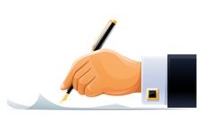 Writening Hand With Pen Stock Photography Writening Hand With Pen Stock Photography