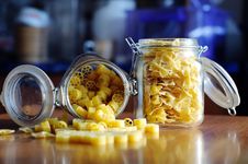Pasta In Jars Royalty Free Stock Image Pasta In Jars Royalty Free Stock Image
