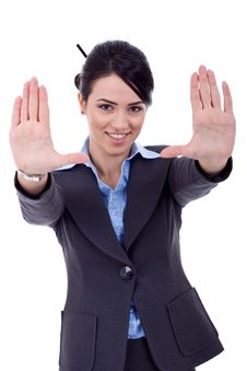 Showing Framing Hand Gesture Royalty Free Stock Images Showing Framing Hand Gesture Royalty Free Stock Images