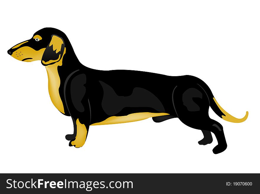 Illustration of the dog rate on white background