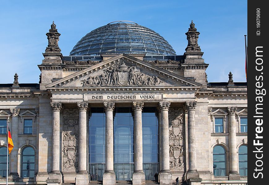 The front of the citizen of Berlin Reichstag