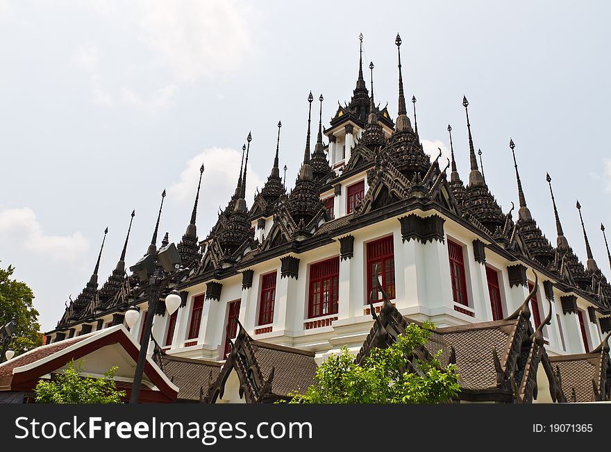 The metal palace called Loha Prasart in Bangkok, Thailand. The metal palace called Loha Prasart in Bangkok, Thailand