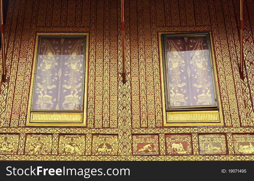 Beautiful thai style pavilion window. Beautiful thai style pavilion window