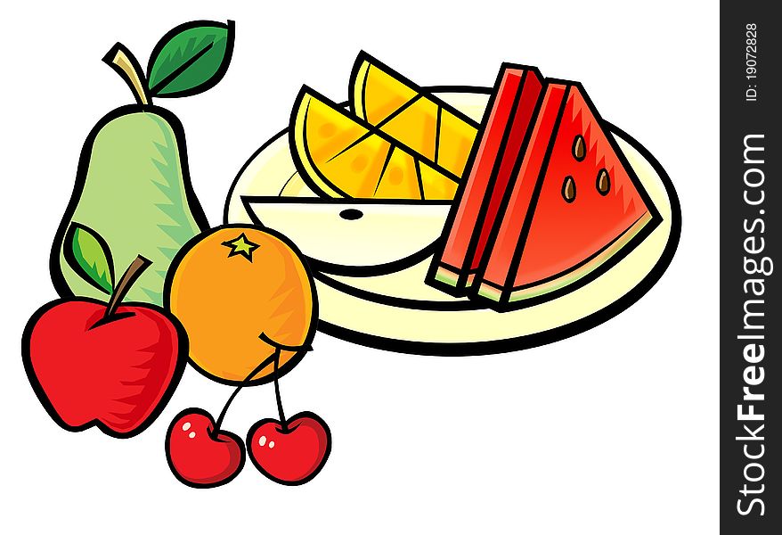 Clip art of various kind of fruit including apple, cherry, watermelon, orange, pear and etc. Clip art of various kind of fruit including apple, cherry, watermelon, orange, pear and etc.