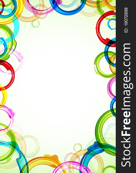 Illustration of circular pattern on abstract background