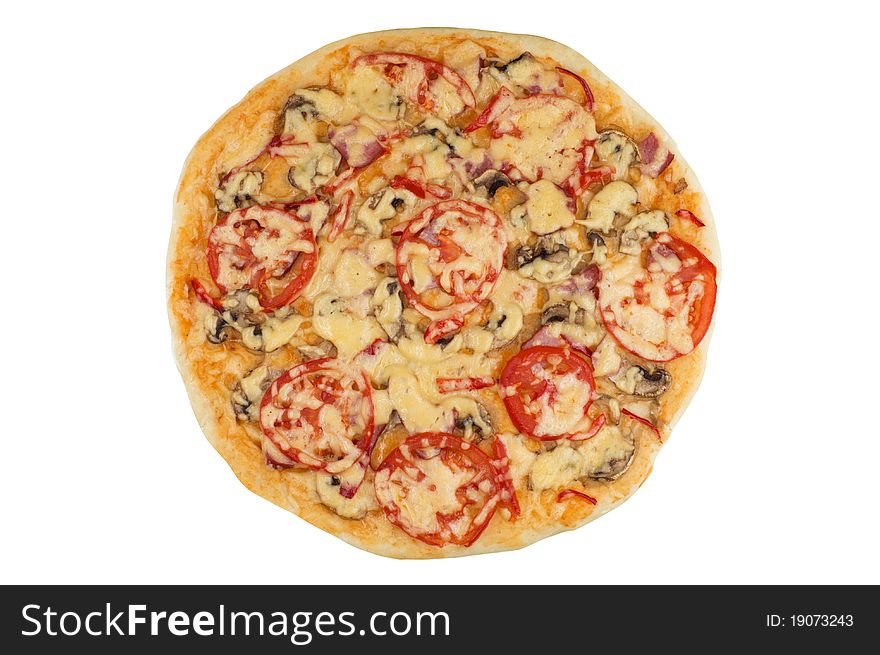 Pizza isolated on white background, with clipping path. Pizza isolated on white background, with clipping path