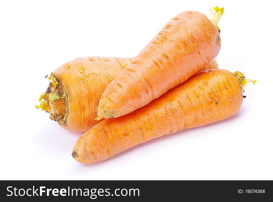 Carrots isolated on a white