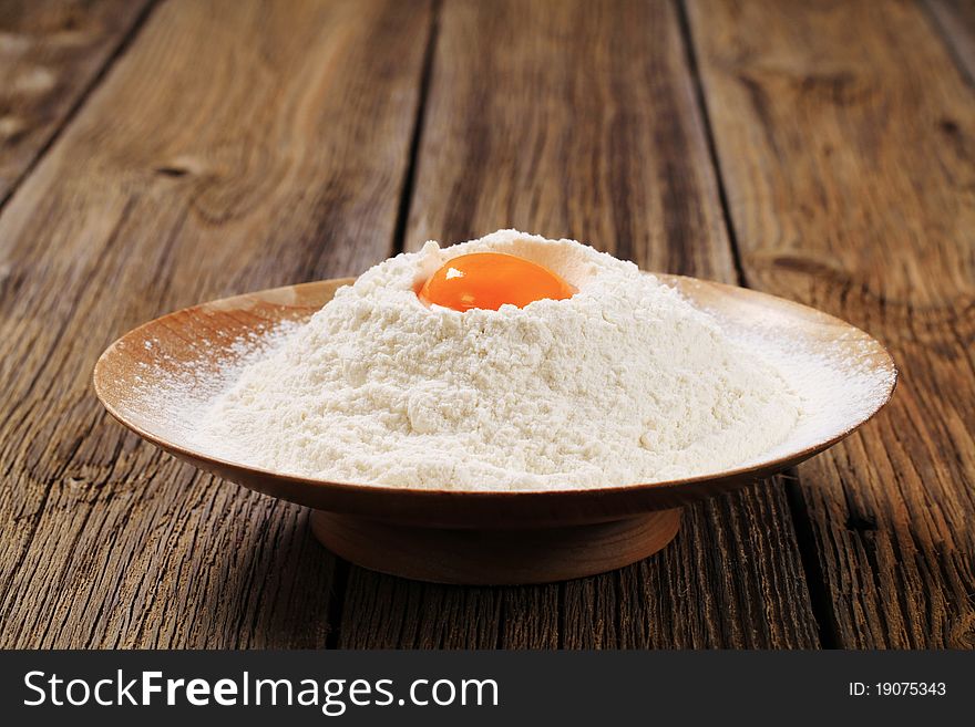 Egg yolk and flour