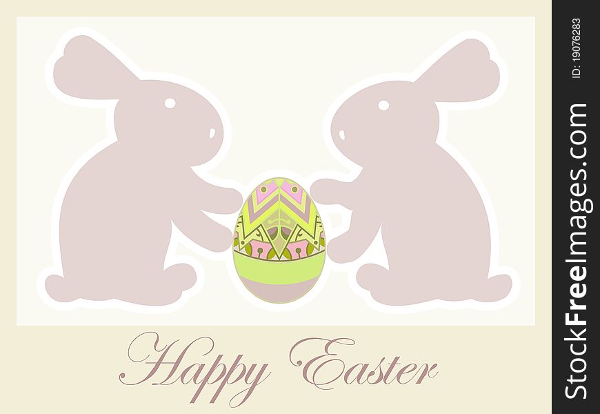 Design of Easter greeting card