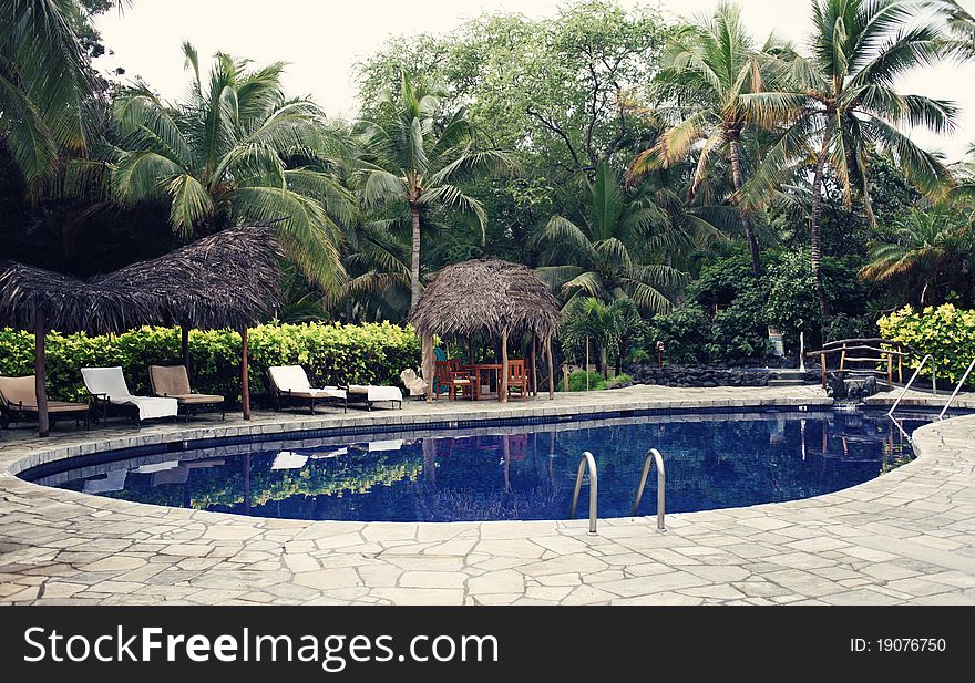 Swimming Pool At Resort In Hawaii