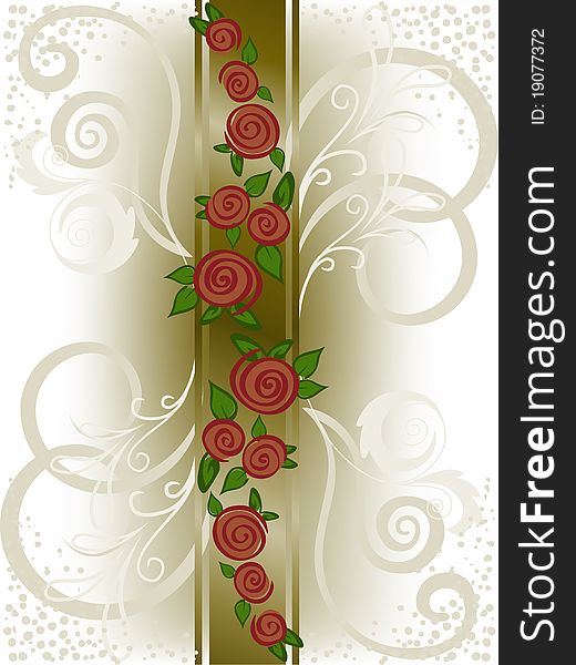 Vertical Band With Roses