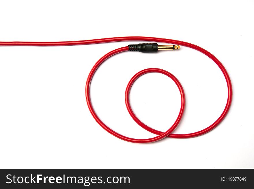 Red cable media jack for electric sound
