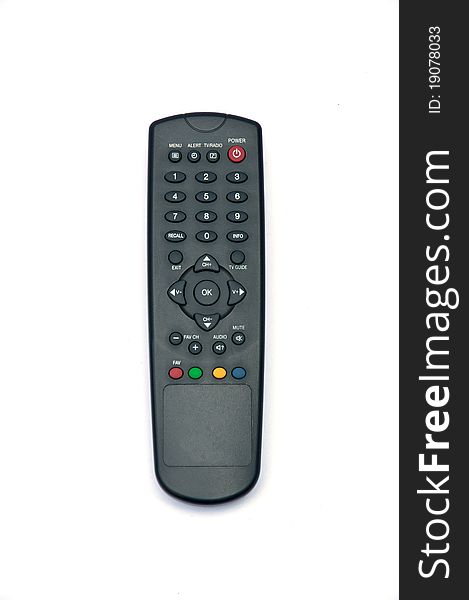 Tv remote control black colour. Tv remote control black colour