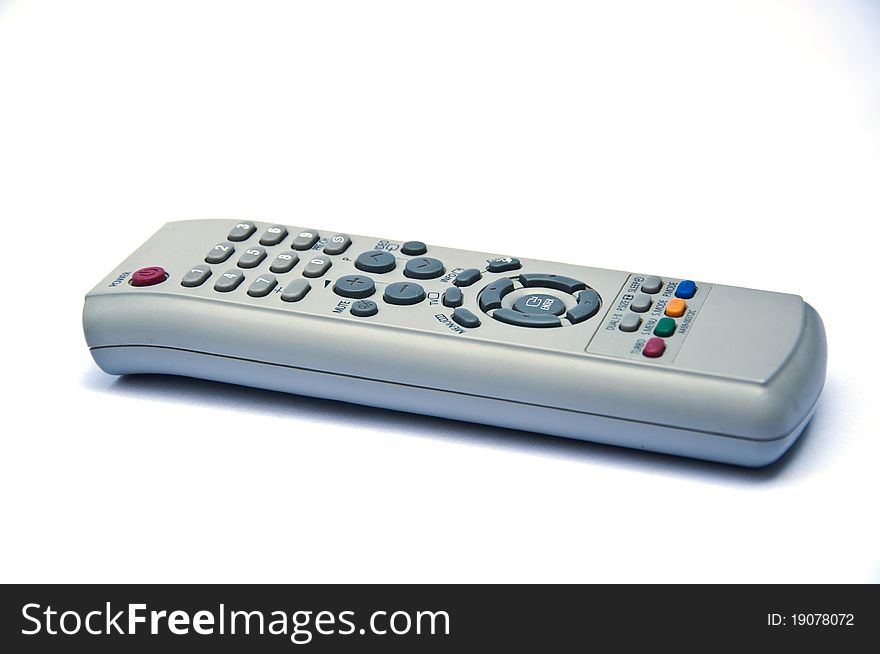 Tv remote control isolated background. Tv remote control isolated background