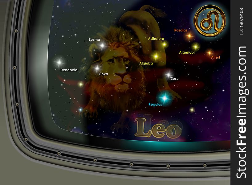 Desktop wallpaper zodiacal constellation leo