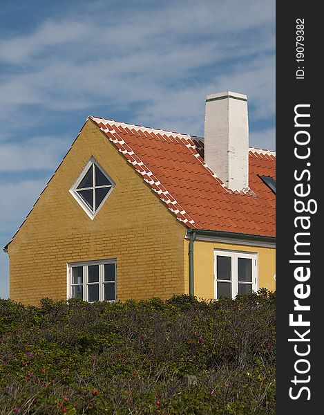 Denmark colored house during summer. Denmark colored house during summer