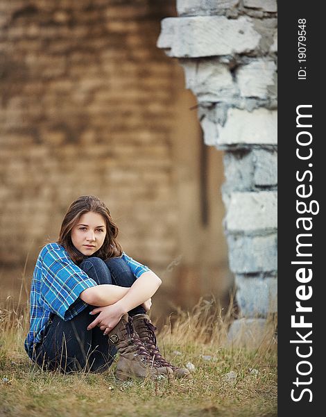 Portrait of teen girls in nature. Portrait of teen girls in nature