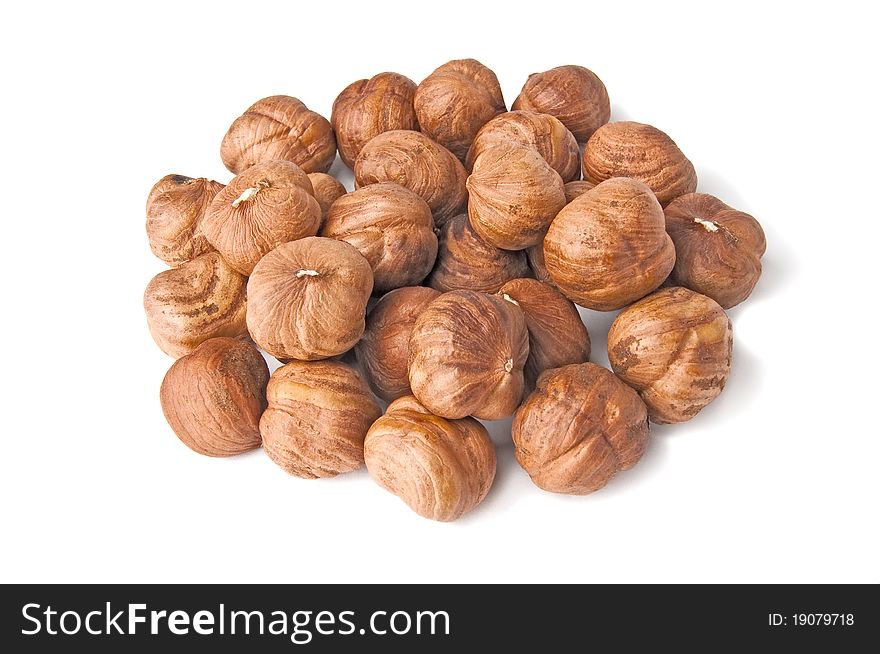 Handful of kernels hazelnut