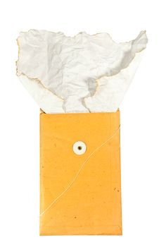 A Vintage Envelope With Paper Royalty Free Stock Photos A Vintage Envelope With Paper Royalty Free Stock Photos