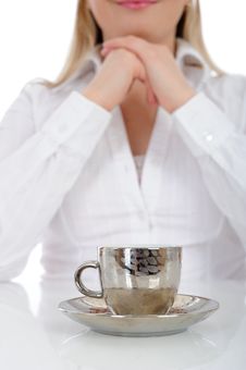 Pretty Woman Drinking Cup Of Espresso Coffee Stock Image Pretty Woman Drinking Cup Of Espresso Coffee Stock Image