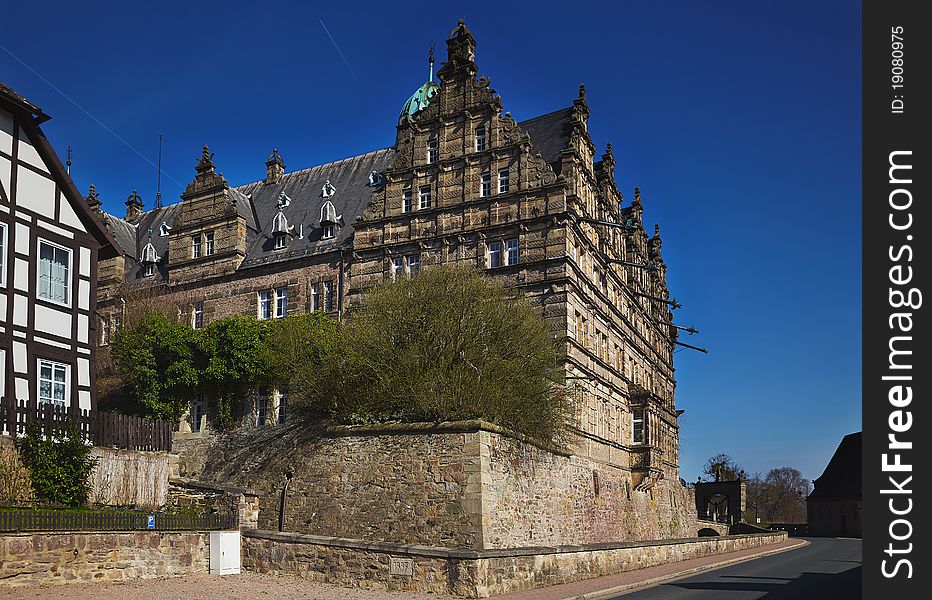 This Renaissance castle, located on the Weser Renaissance Route, dates from 1588. This Renaissance castle, located on the Weser Renaissance Route, dates from 1588