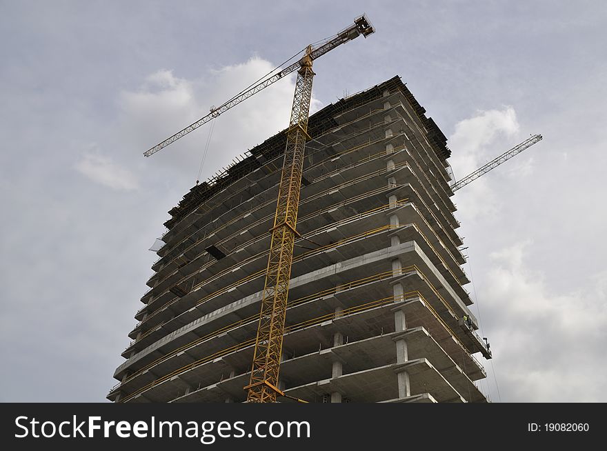 Construction Of A Concrete Building