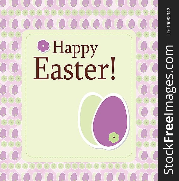 Easter card on rich background with message in the middle