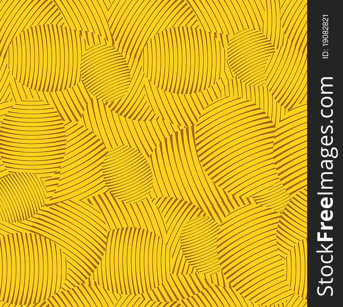 Seamless abstract  pattern of  yellow oval stripy shapes. Seamless abstract  pattern of  yellow oval stripy shapes