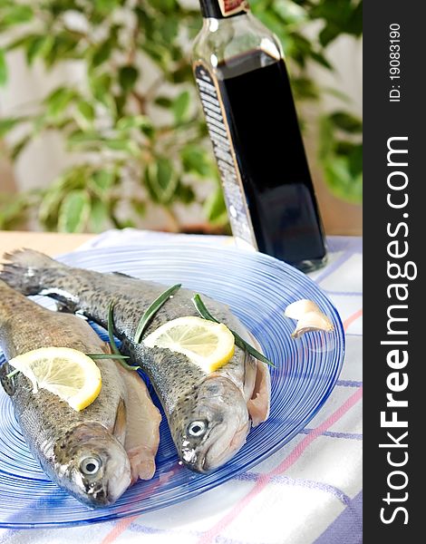 Trout Fish Healthy Food With Lemon