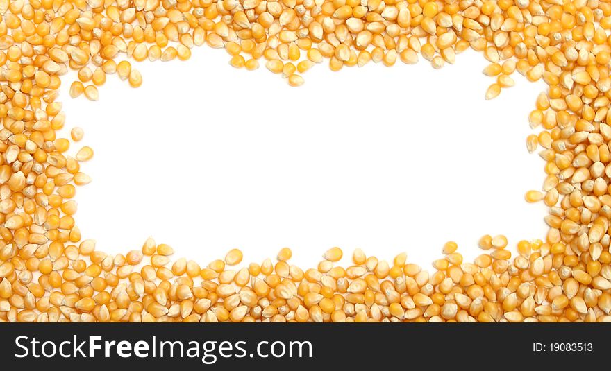Corn frame with a white space in the center