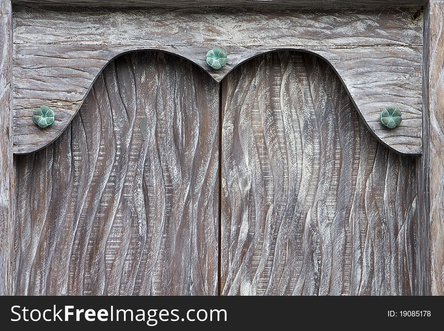 Wooden door frame with a pattern. Wooden door frame with a pattern